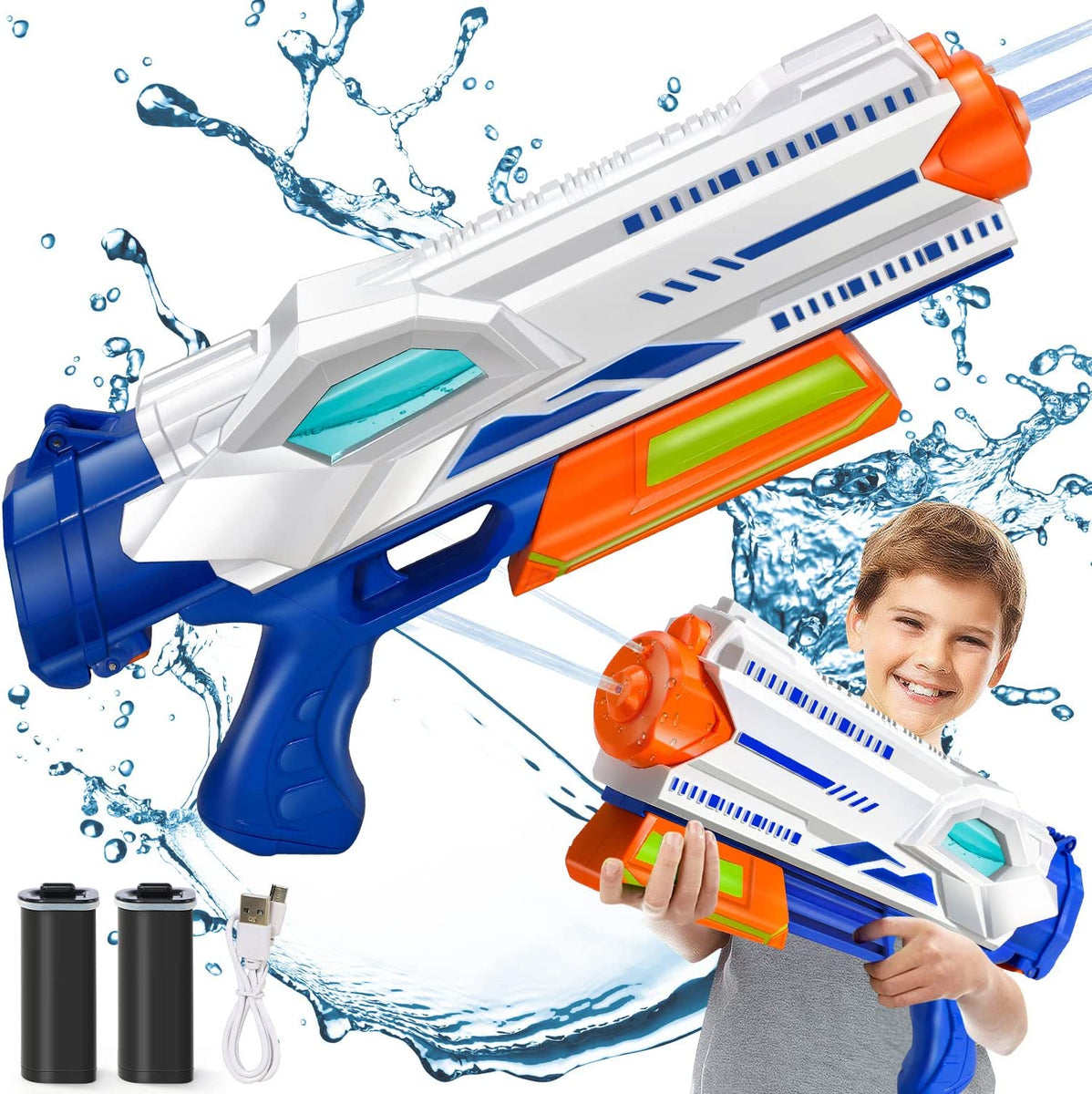 Electric Manual 2-in-1 Water Gun for Kids