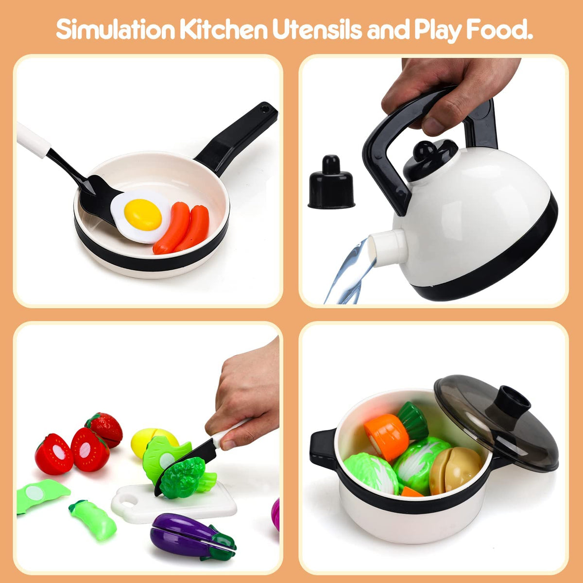 Silicone cheap play food
