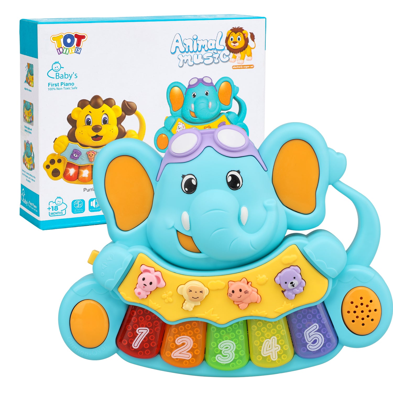 Elephant piano deals toy