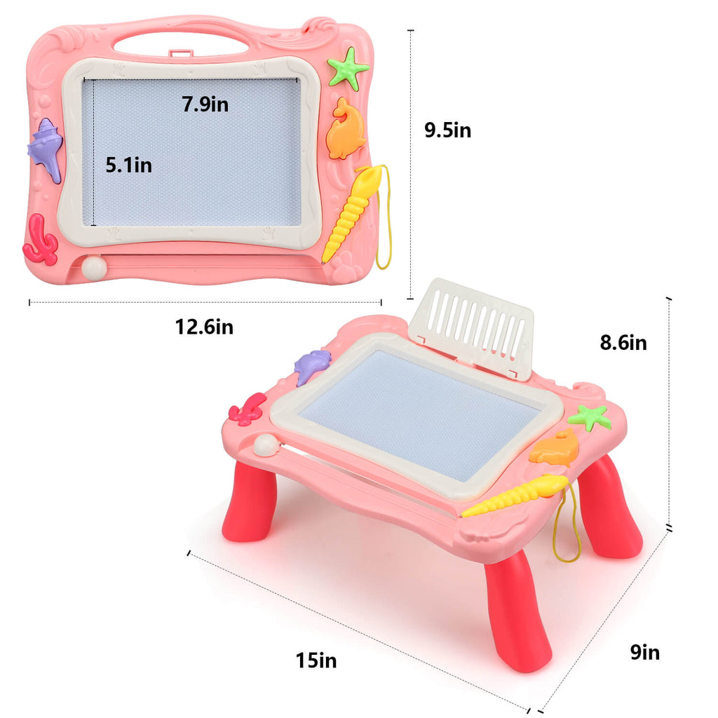 2 in 1 Block Activity Table & Magnetic Drawing Boards