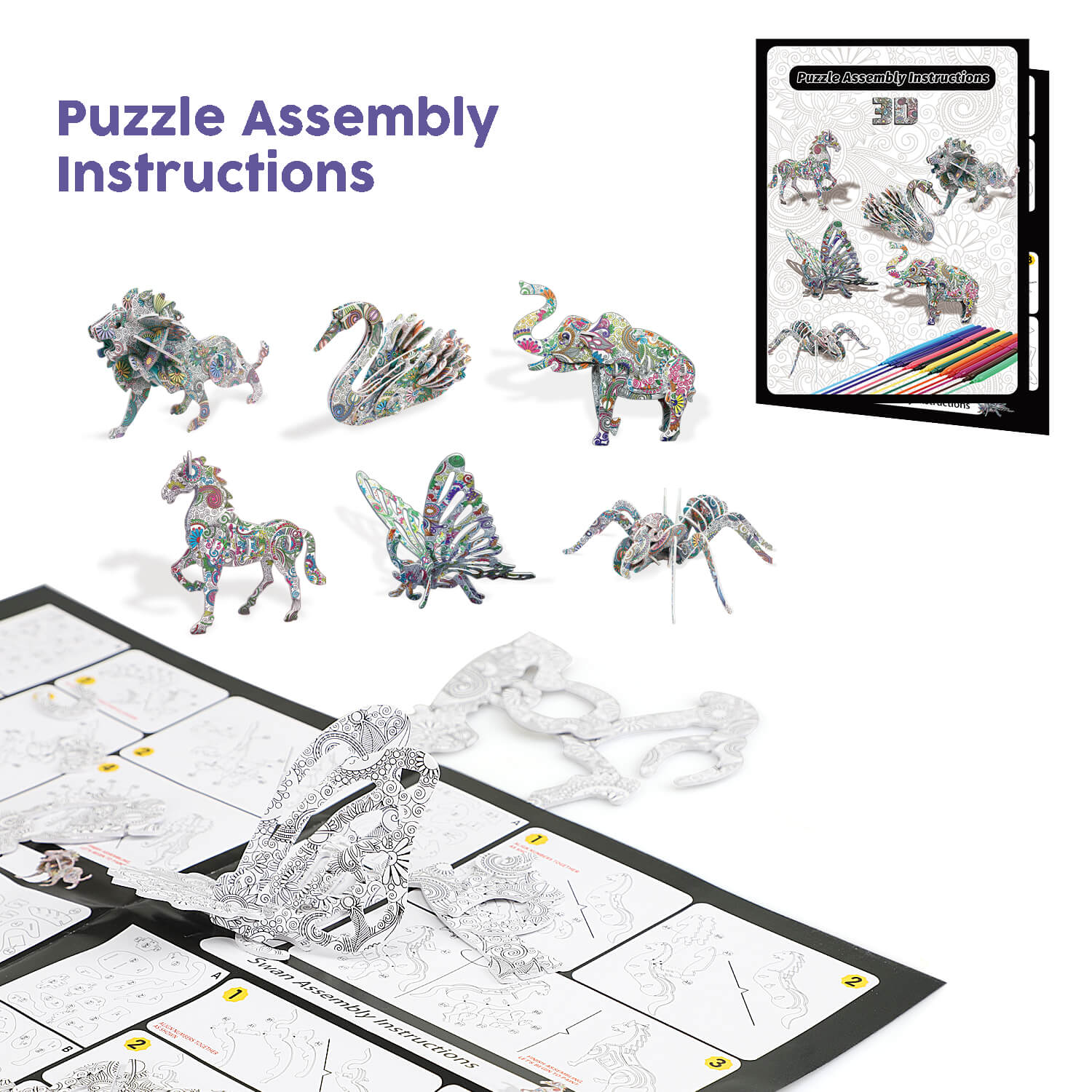 Iq builder 3d coloring puzzle top