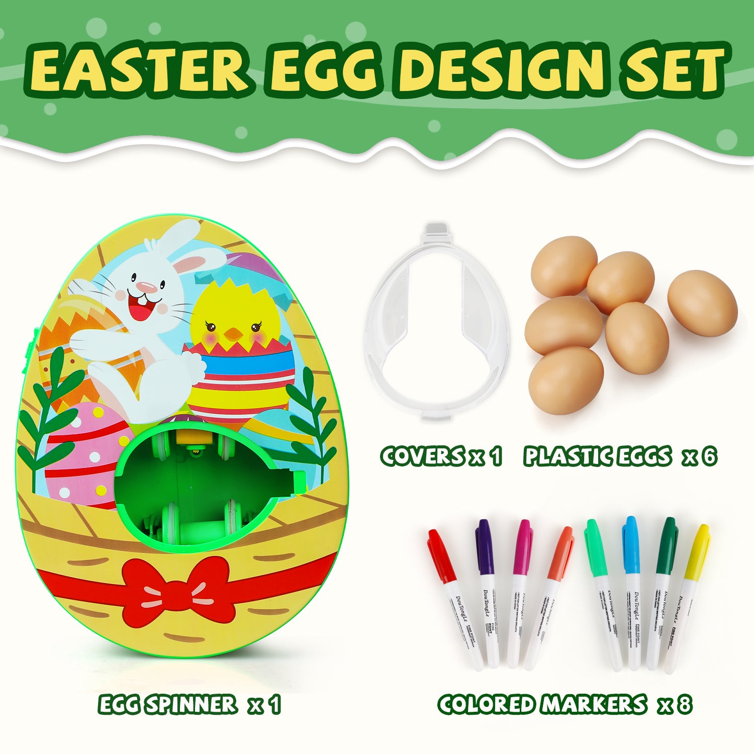 Engfa Easter Eggs Decorations Kit, Egg Decorator Spinner Easter Bunny Toy,  Coloring Machine with 12 Dying Markers 30 Plastic Eggs and Slings, Easter  Gift Sets for Kids Boys Girls Party - Yahoo Shopping