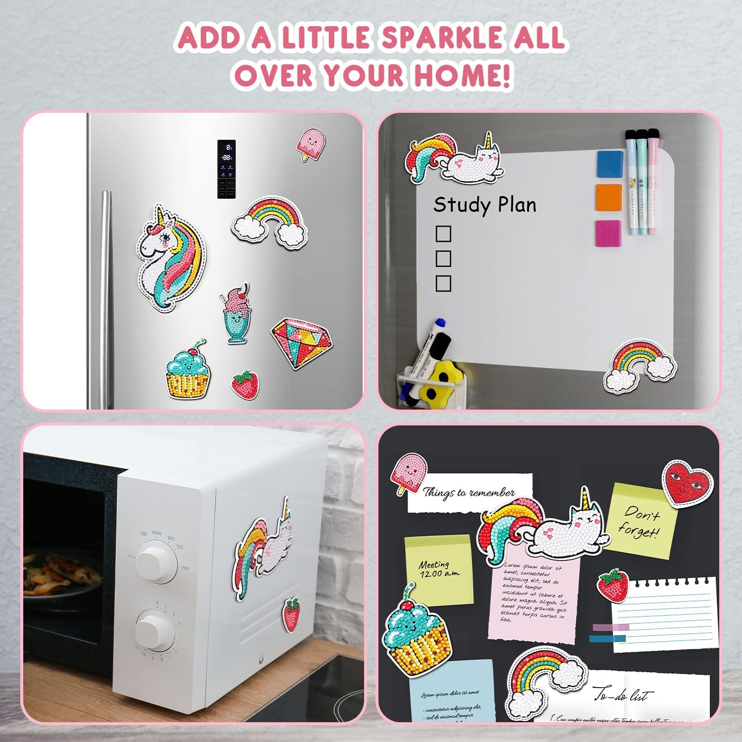 6 Pcs Diamond Painting Magnets Refrigerator for Adult Kid
