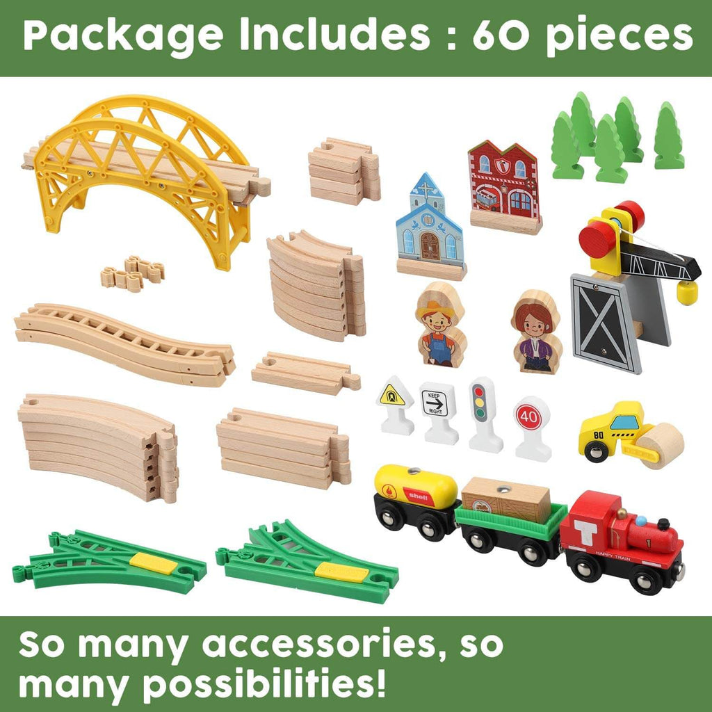 Wooden Track & Train Pack