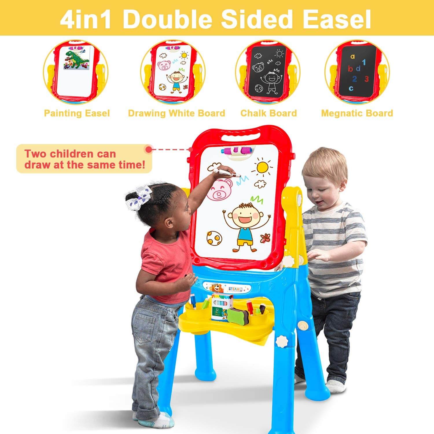STEAM Life Tabletop Easel for Kids - Art Easel for Toddler