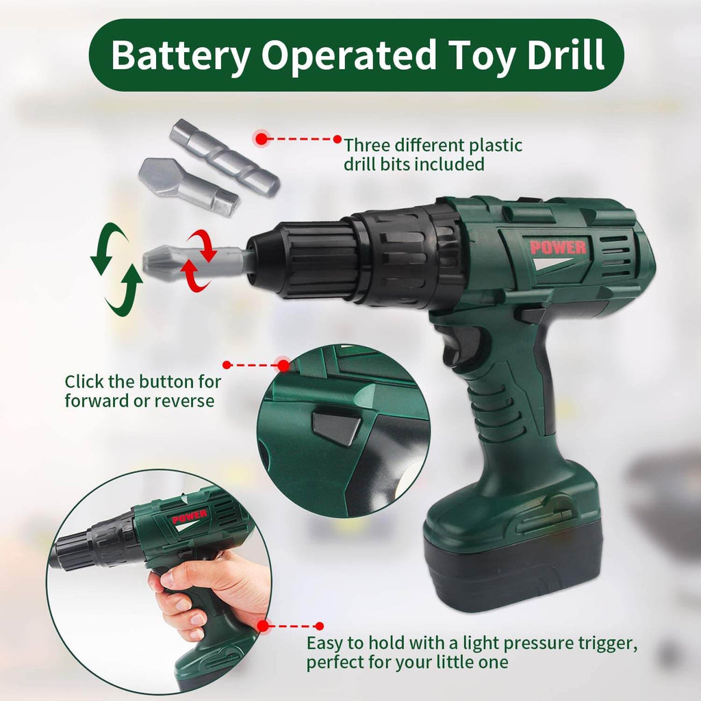 Kids Tool Set with Power Toy Drill