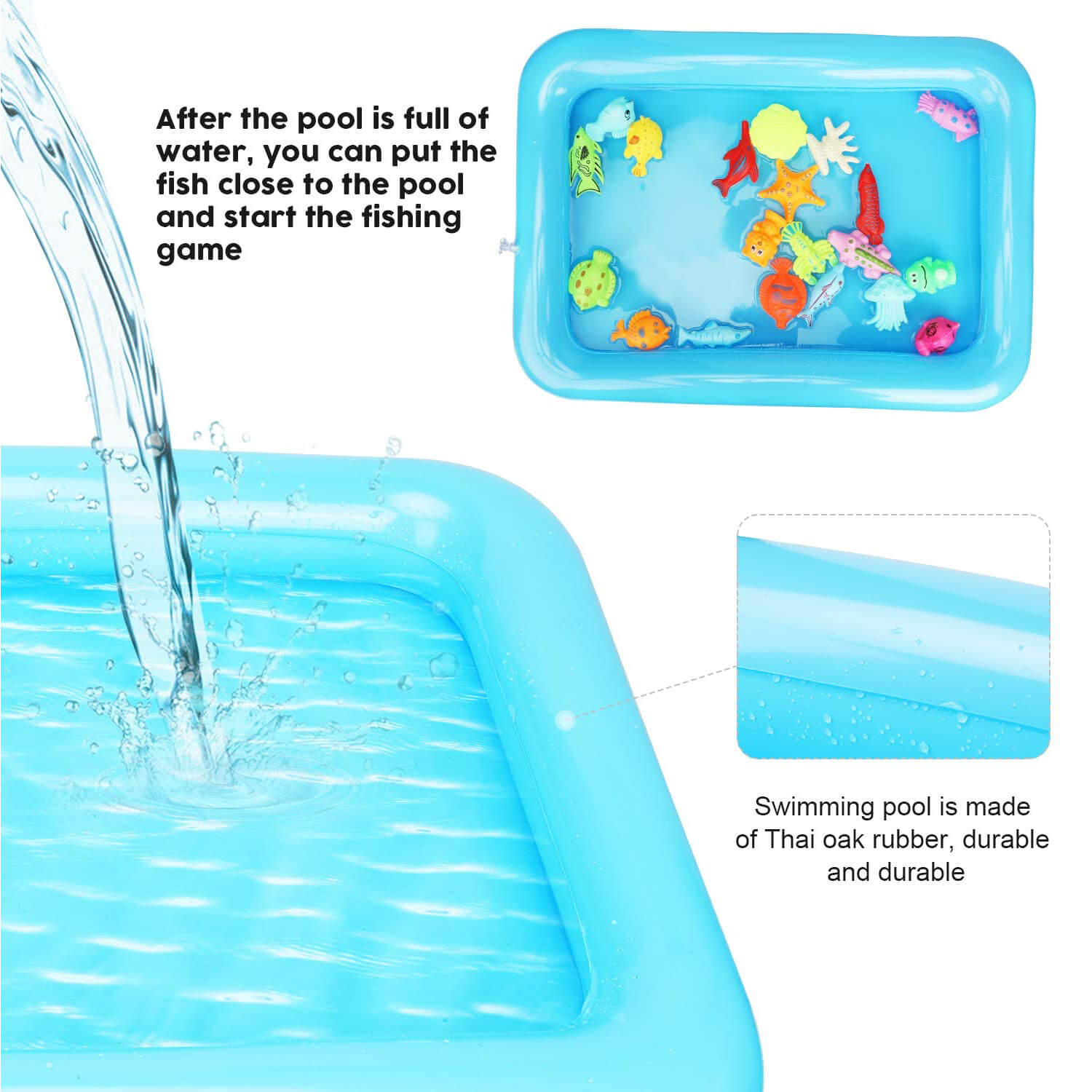 Inflatable Fish Fishing Child  Magnetic Fishing Toy Kids
