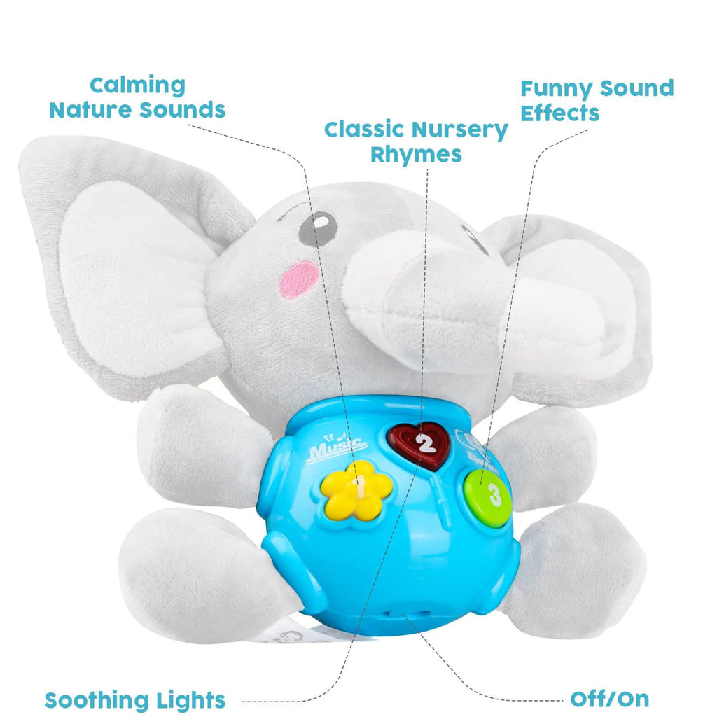 Plush Elephant Toddler Toys - Baby Musical Toy