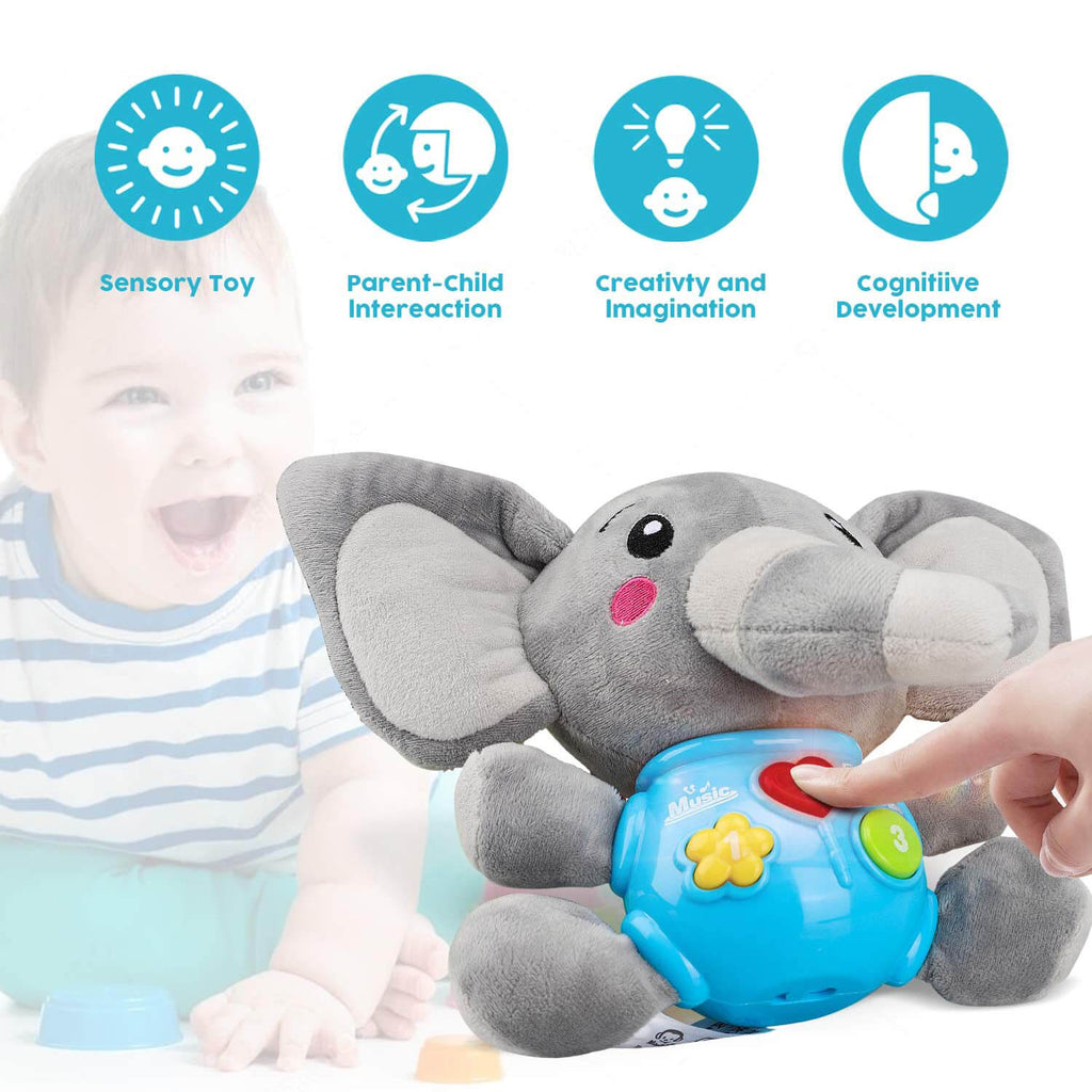 Plush Elephant Toddler Toys - Baby Musical Toy