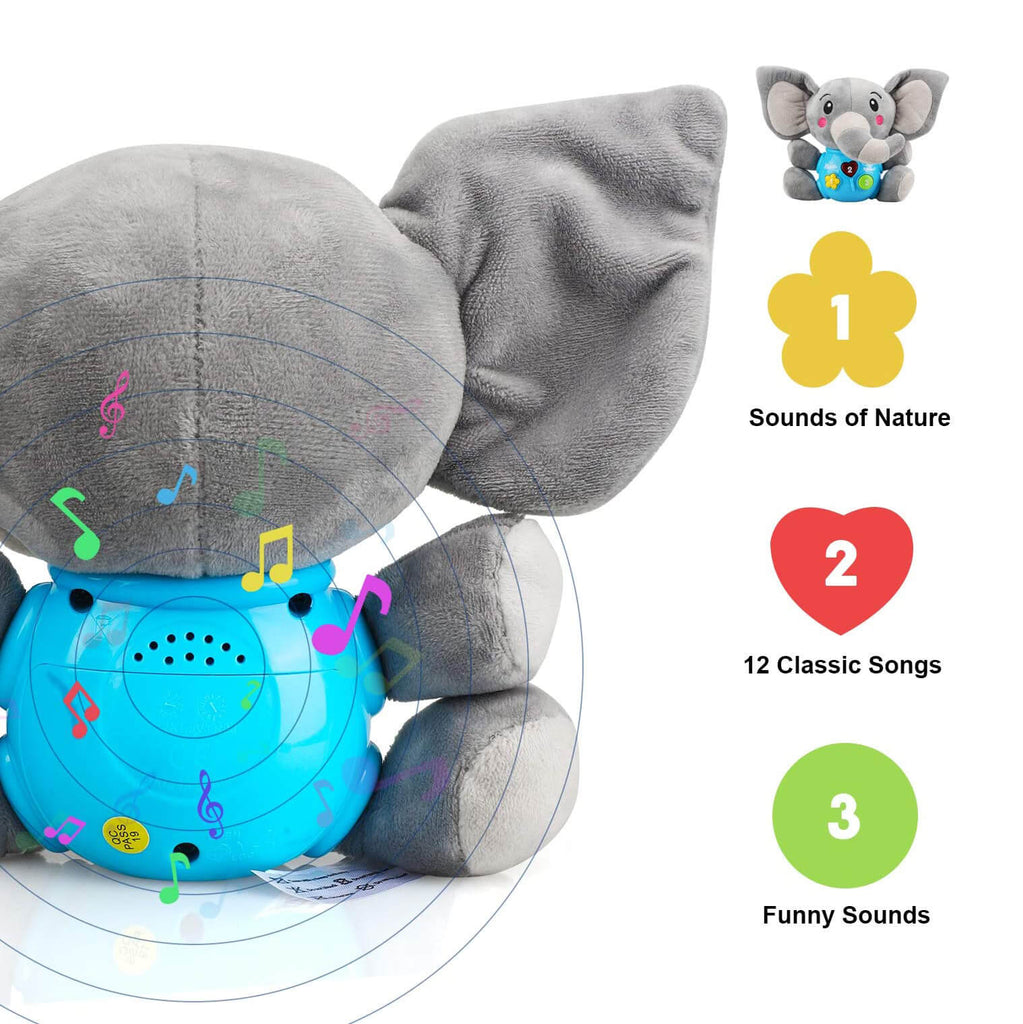 Plush Elephant Toddler Toys - Baby Musical Toy