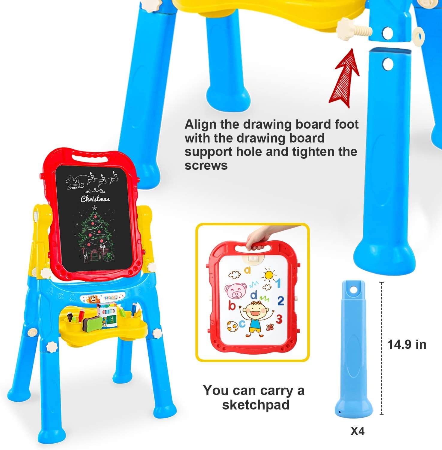 4 in 1 Tabletop Easel – Toys and Tales