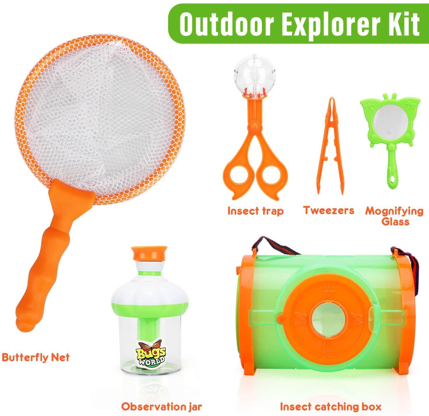 Kids Outdoor Adventure Nature Explorer & Bug Catching Kit W