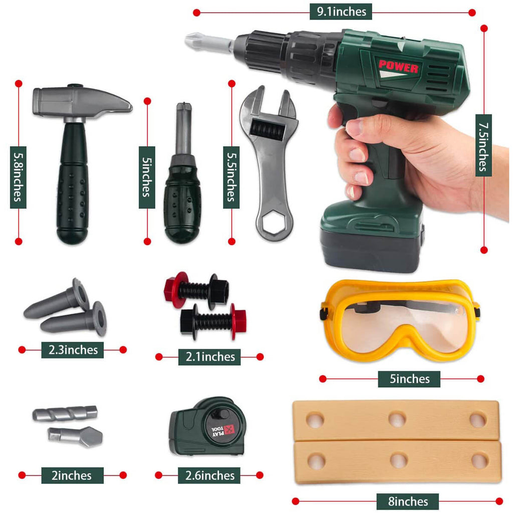 Kids Tool Set with Power Toy Drill