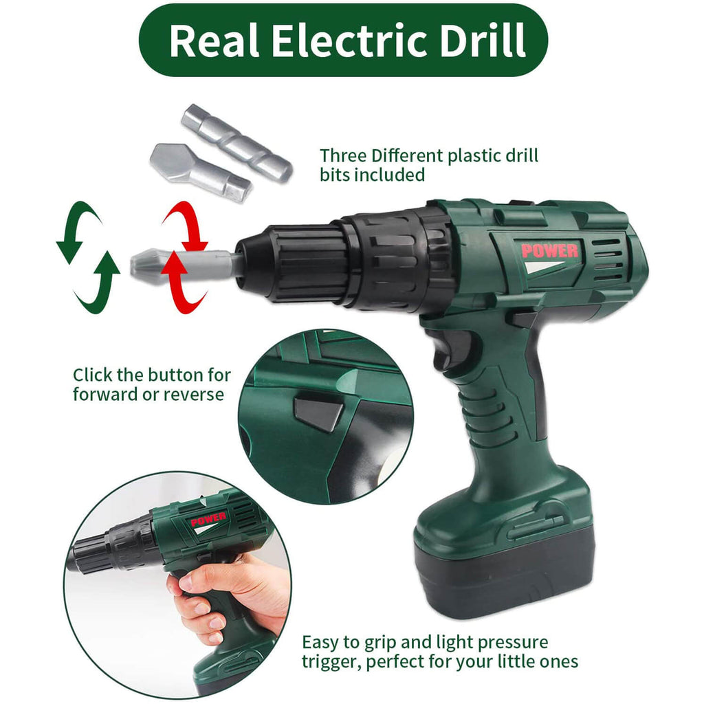 Kids Tool Set with Power Toy Drill