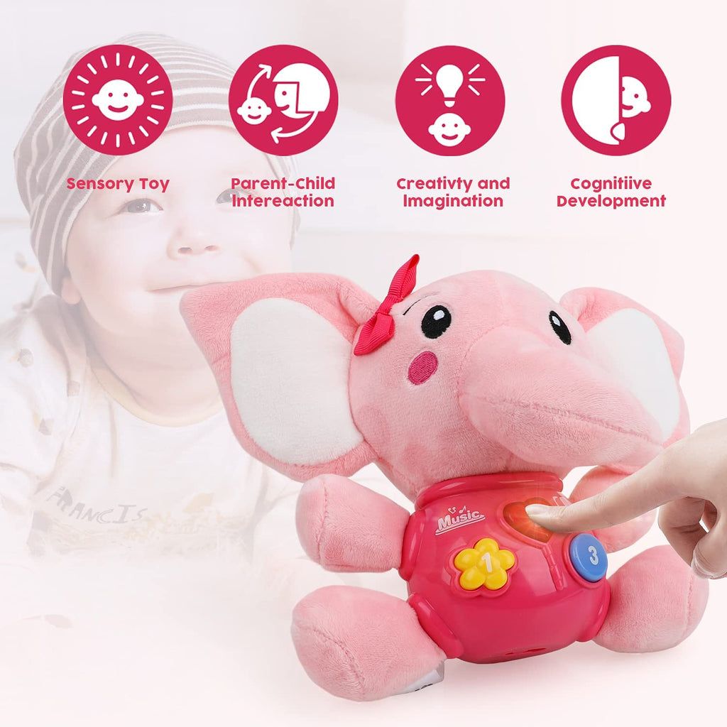 Plush Elephant Toddler Toys - Baby Musical Toy