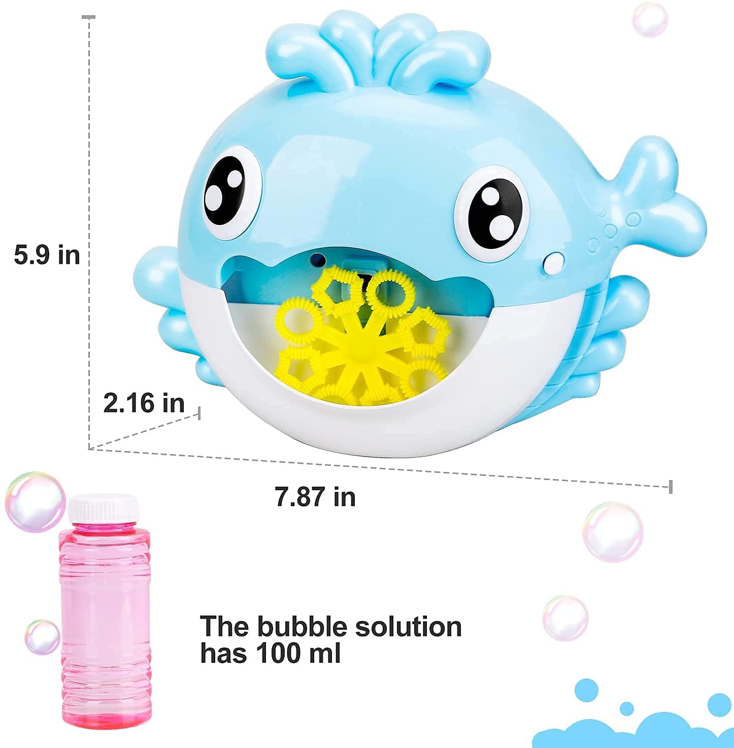 TOY Life Bubble Machine for Kids Outdoor - Automatic Bubble Maker Machine  3000+ Bubbles/min - Bubble Blower Bubble Machine Toys for Toddlers Foam